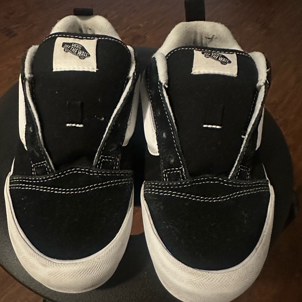 Vans Classic Black and White Shoes for Kids